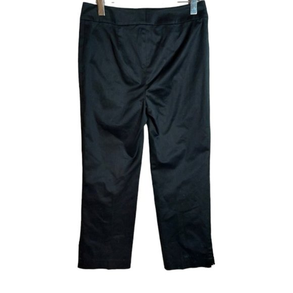 Dana Buchman's Black Pants with Silver Vertical Zippers - Size 4 - Picture 2 of 4